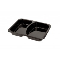Sachet de 100 barquettes 227x177x43 deux compartiments