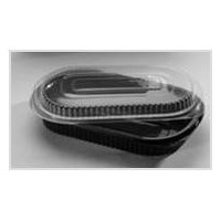 Sachet de 250 barquettes rectangulaires + couvercles 900 ml