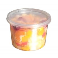 Sachet de 50 pots ronds 250 ml avec couvercles
